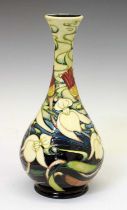 Moorcroft Pottery - Orchid Arabesque pattern vase