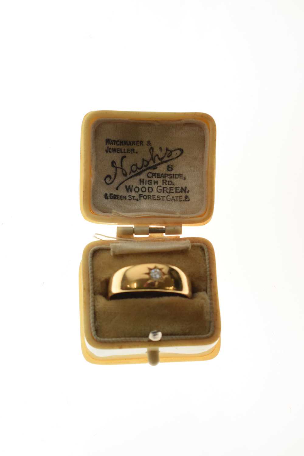 Late Victorian 22ct gold gypsy set diamond ring - Image 7 of 7