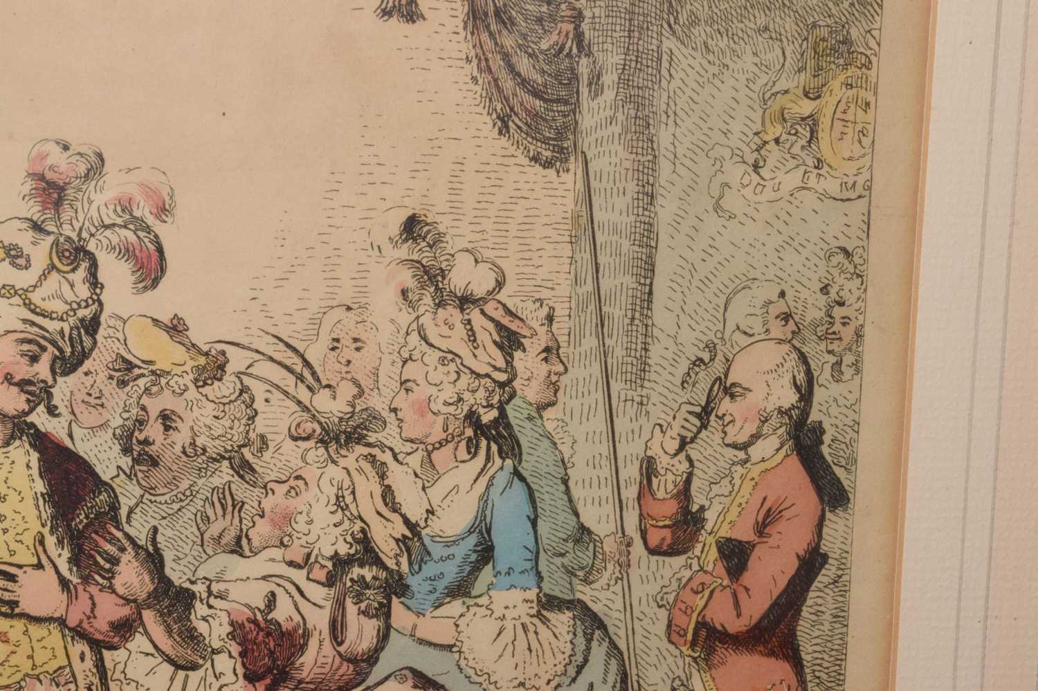 Late 18th century coloured print - 'A Peep at the Plenipo-!!!' - Image 3 of 8