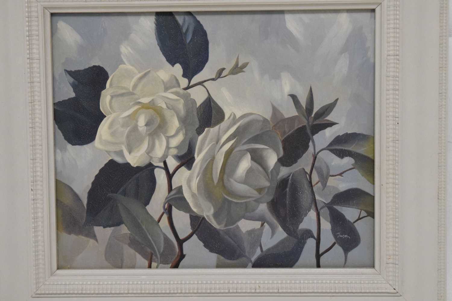 Juson - Oil on board - Still life of roses - Image 7 of 7