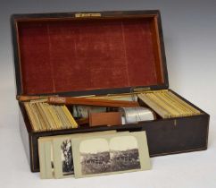 Underwood & Underwood stereograph and cards