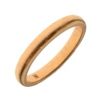 22ct gold 'D' section wedding band