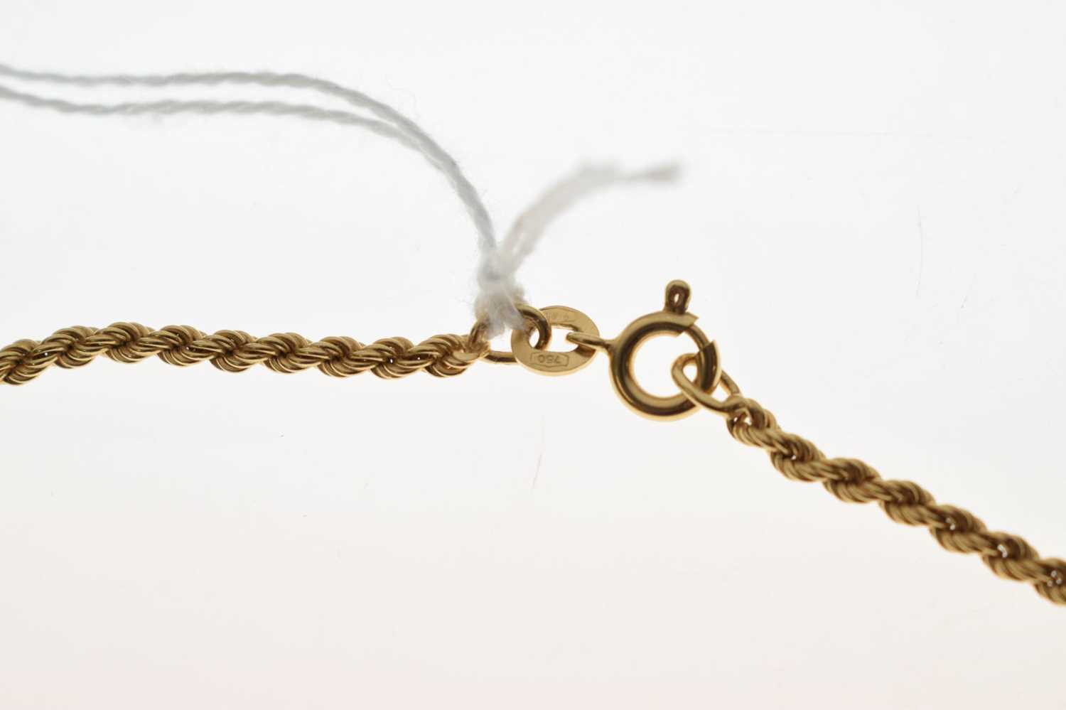 18ct gold rope link necklace - Image 4 of 5