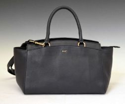 Paul Costelloe - Lady's navy blue leather handbag