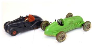 Mettoy diecast racing car, together with a Schuco Examico 4001 clockwork car