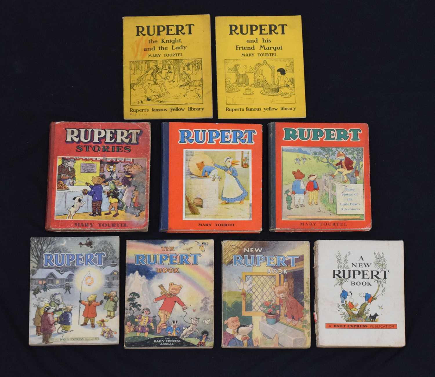 Collection of 1940s scarce Rupert Annuals and books