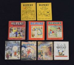 Collection of 1940s scarce Rupert Annuals and books