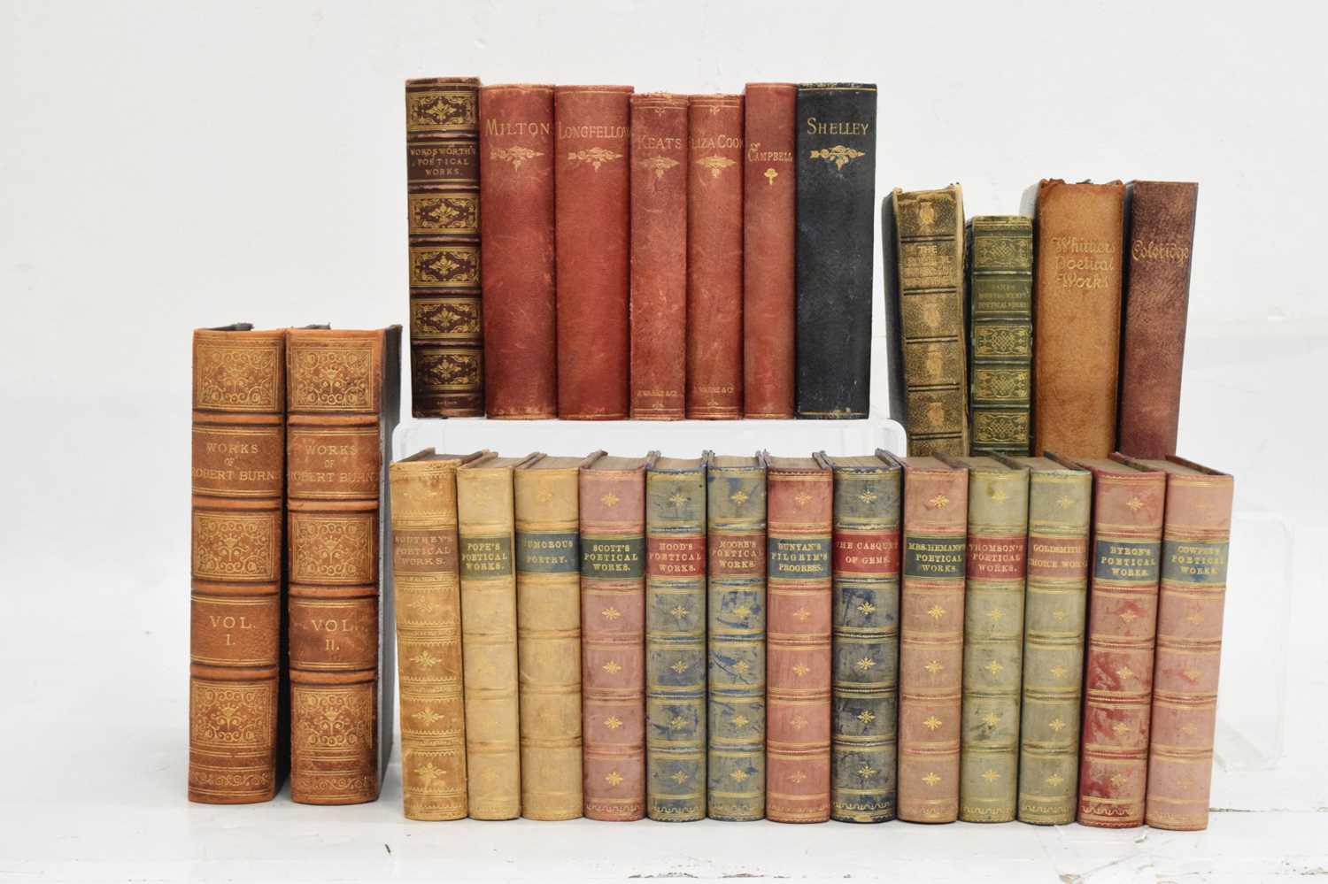 Collection of twenty-six leather-bound nineteenth century poetry books - Image 15 of 16
