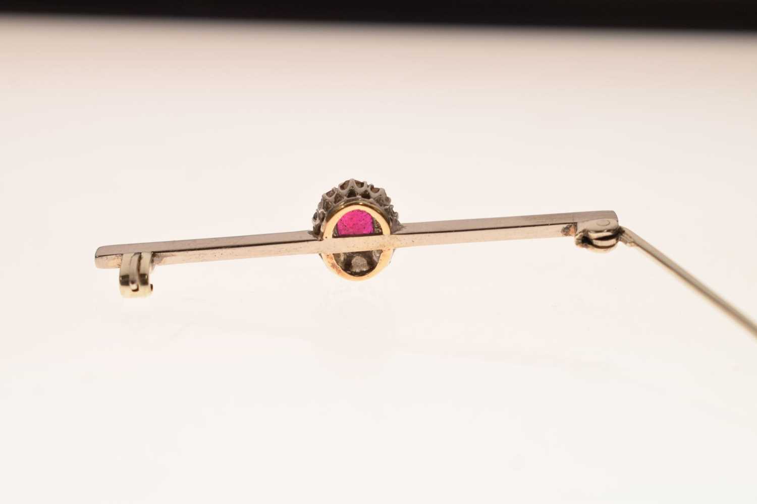 Ruby and diamond bar brooch - Image 5 of 6