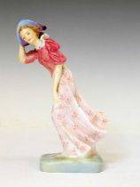 Royal Doulton - 'Windflower' porcelain figure,