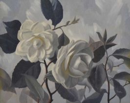 Juson - Oil on board - Still life of roses