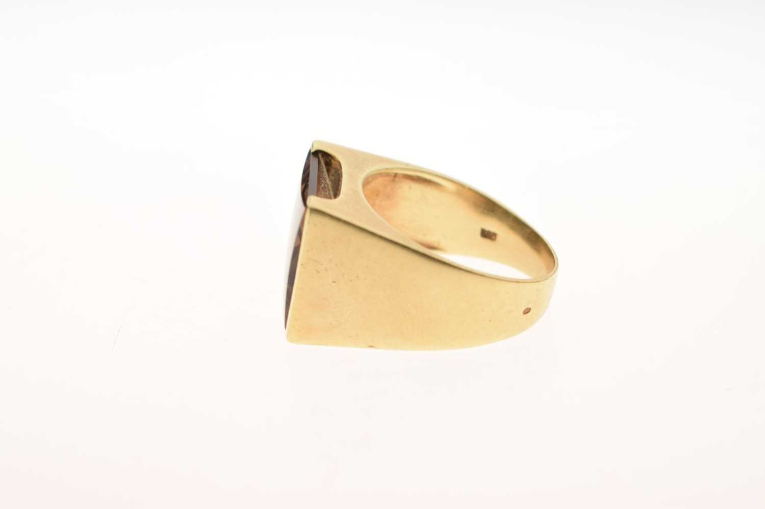 Modernist design ring set smoky quartz - Image 2 of 8