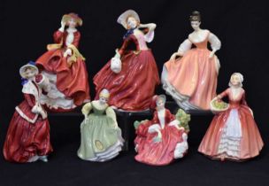 Royal Doulton - Group of seven porcelain ladies