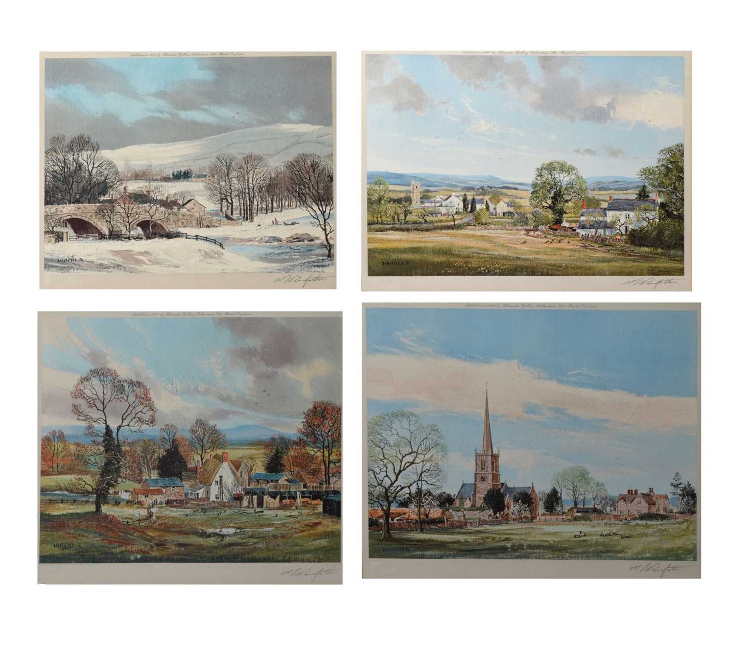 Michael Barnfather (b. 1934) - Set of four signed prints representing the Seasons