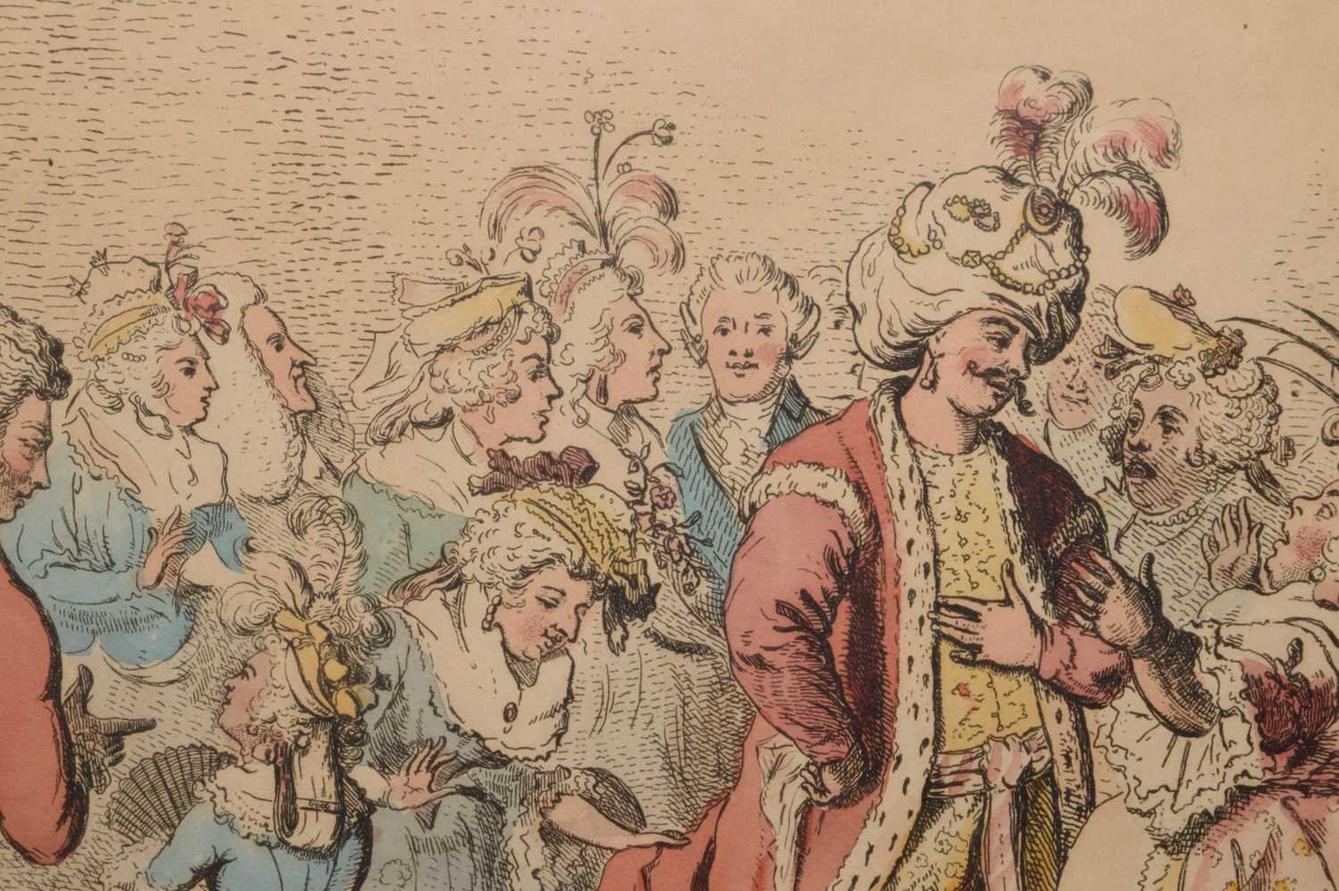 Late 18th century coloured print - 'A Peep at the Plenipo-!!!' - Image 4 of 8