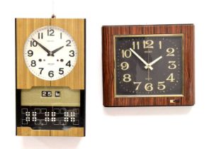 Two mid 20th century Seiko wall clocks