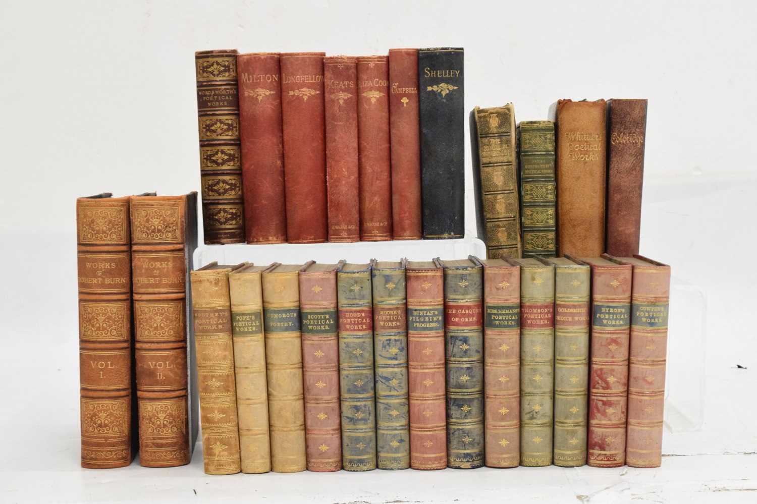 Collection of twenty-six leather-bound nineteenth century poetry books - Image 16 of 16
