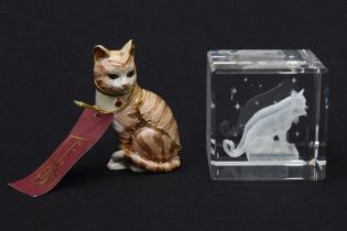 Crystal Impressions 'Catsin Love' paperweight