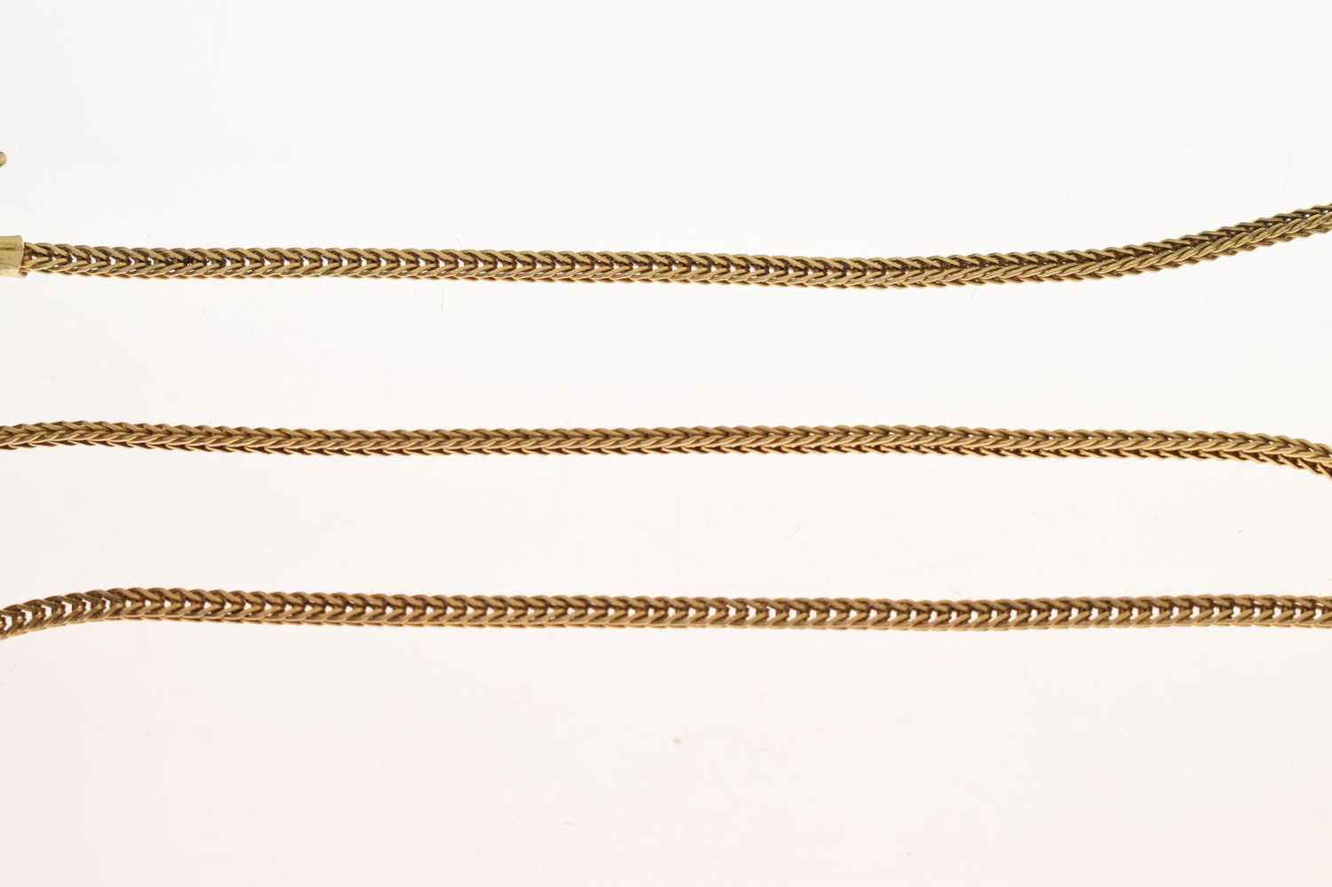 9ct gold fancy box link necklace - Image 6 of 6