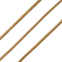 9ct gold fancy box link necklace