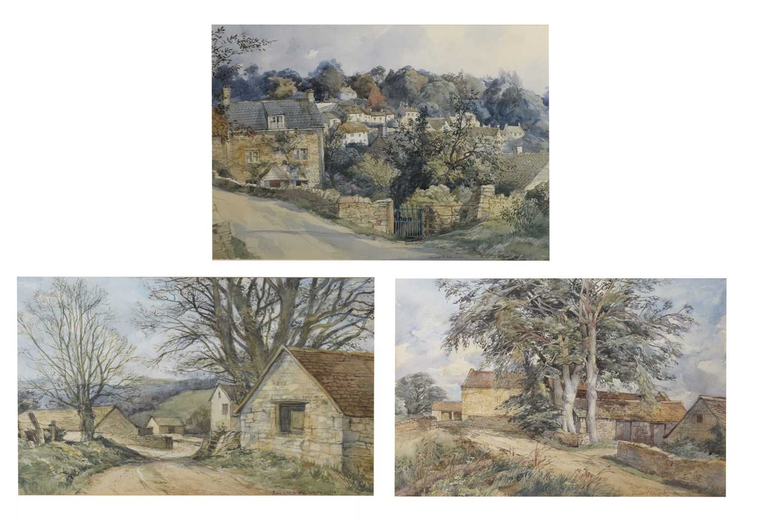 Donald H. Edwards - Watercolour - Three landscapes