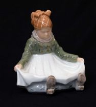 Royal Copenhagen seated 'Fanoe girl' No.1315 by Lottie Benter