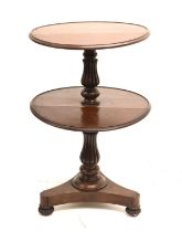 19th century mahogany two tier dumb waiter