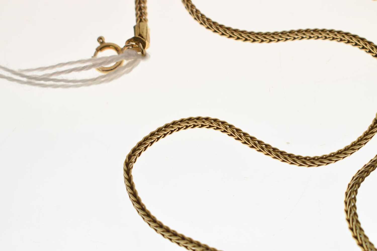 9ct gold fancy box link necklace - Image 3 of 6