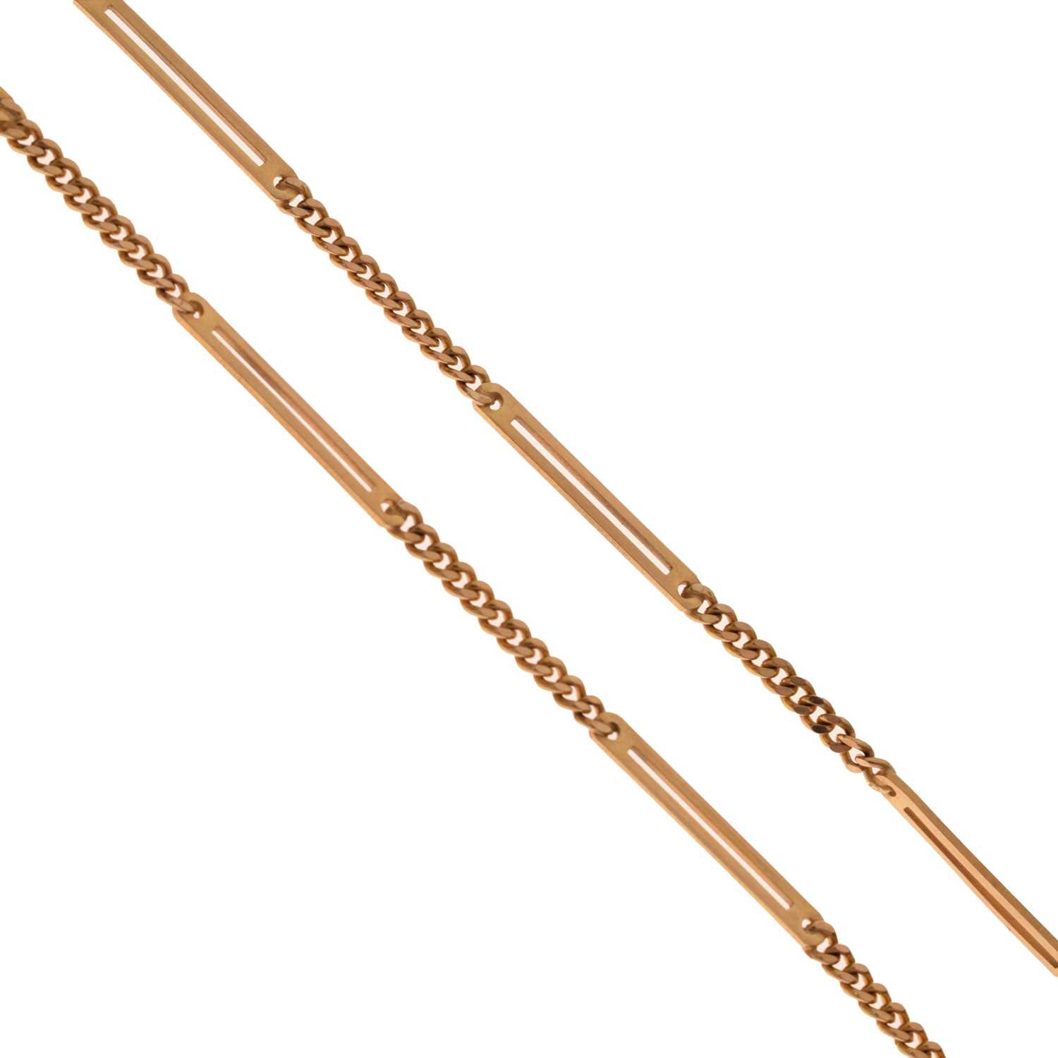 9ct gold trombone link necklace