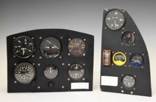 Two reconstructed cockpit flying panels