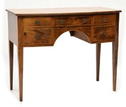 Small George III-style mahogany bowfront dressing table