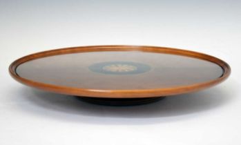 Peter Hall & Son inlaid yew wood lazy Susan