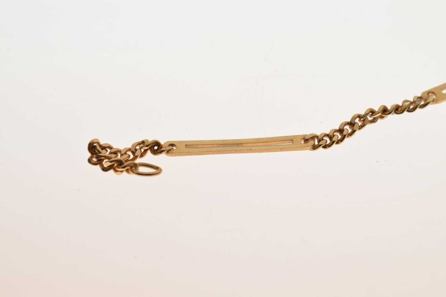 9ct gold trombone link necklace - Image 4 of 6