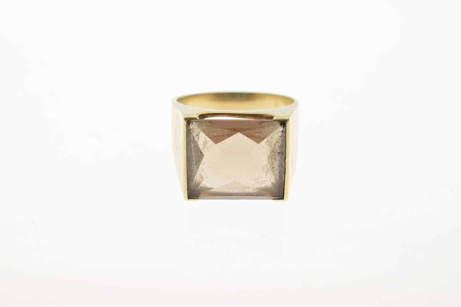 Modernist design ring set smoky quartz - Image 8 of 8