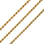 18ct gold rope link necklace