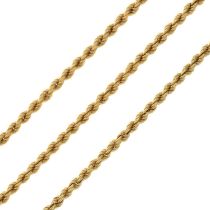 18ct gold rope link necklace