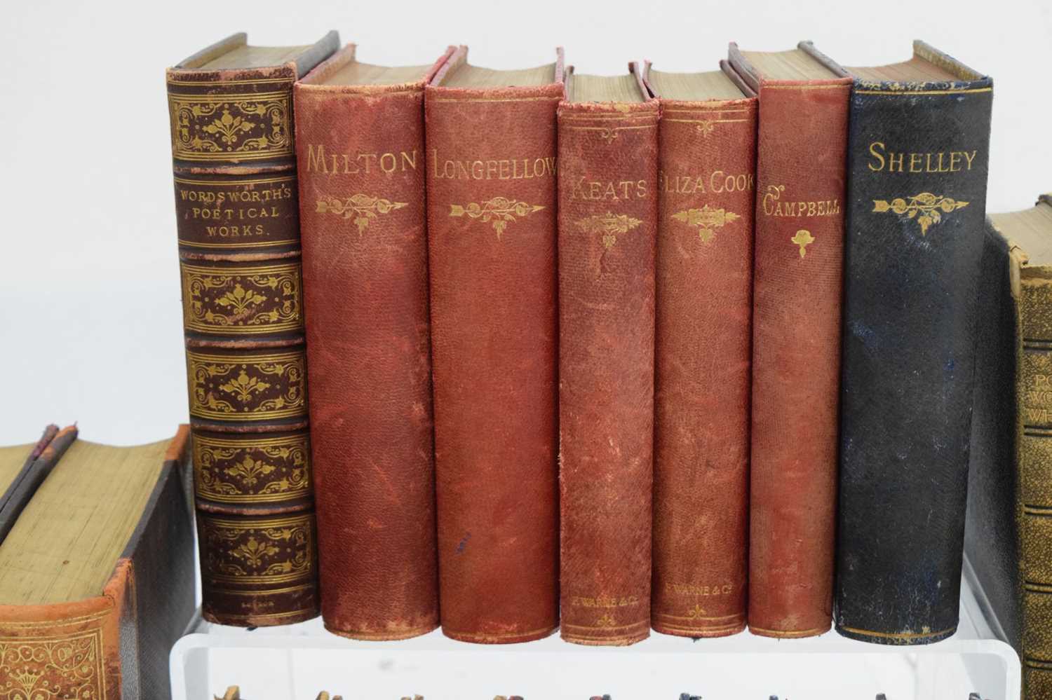 Collection of twenty-six leather-bound nineteenth century poetry books - Image 2 of 16