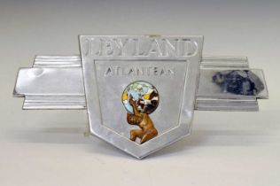 Chrome-plated Leyland Atlantean coach name badge
