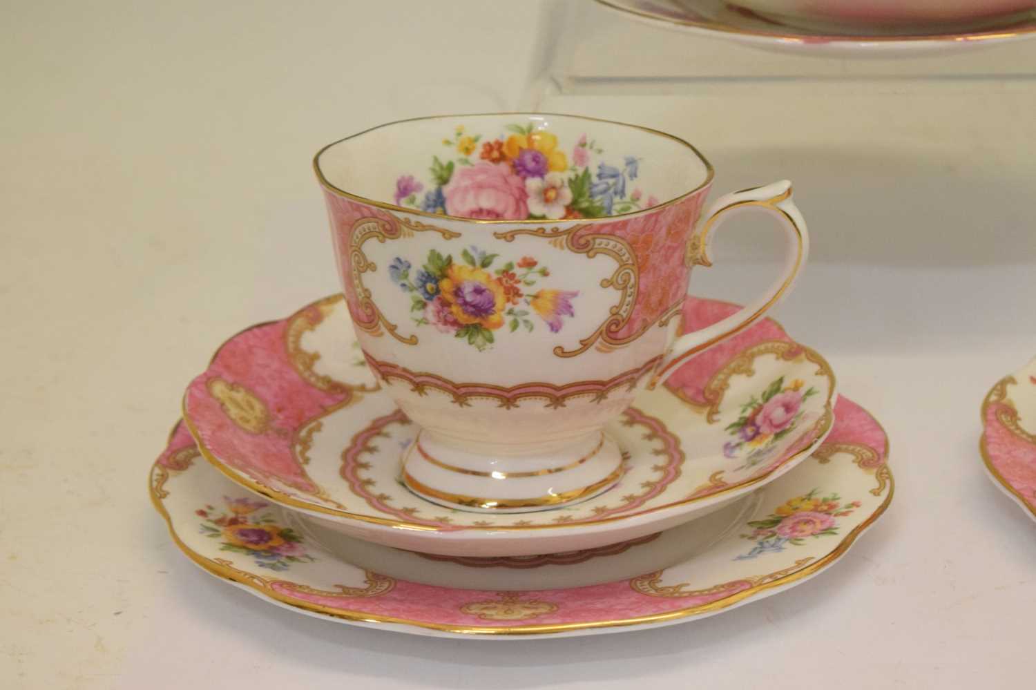 Royal Albert Lady Carlyle six person tea set - Image 2 of 9