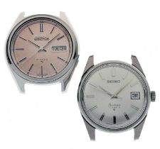 Seiko - Two gentleman's stainless steel watch heads