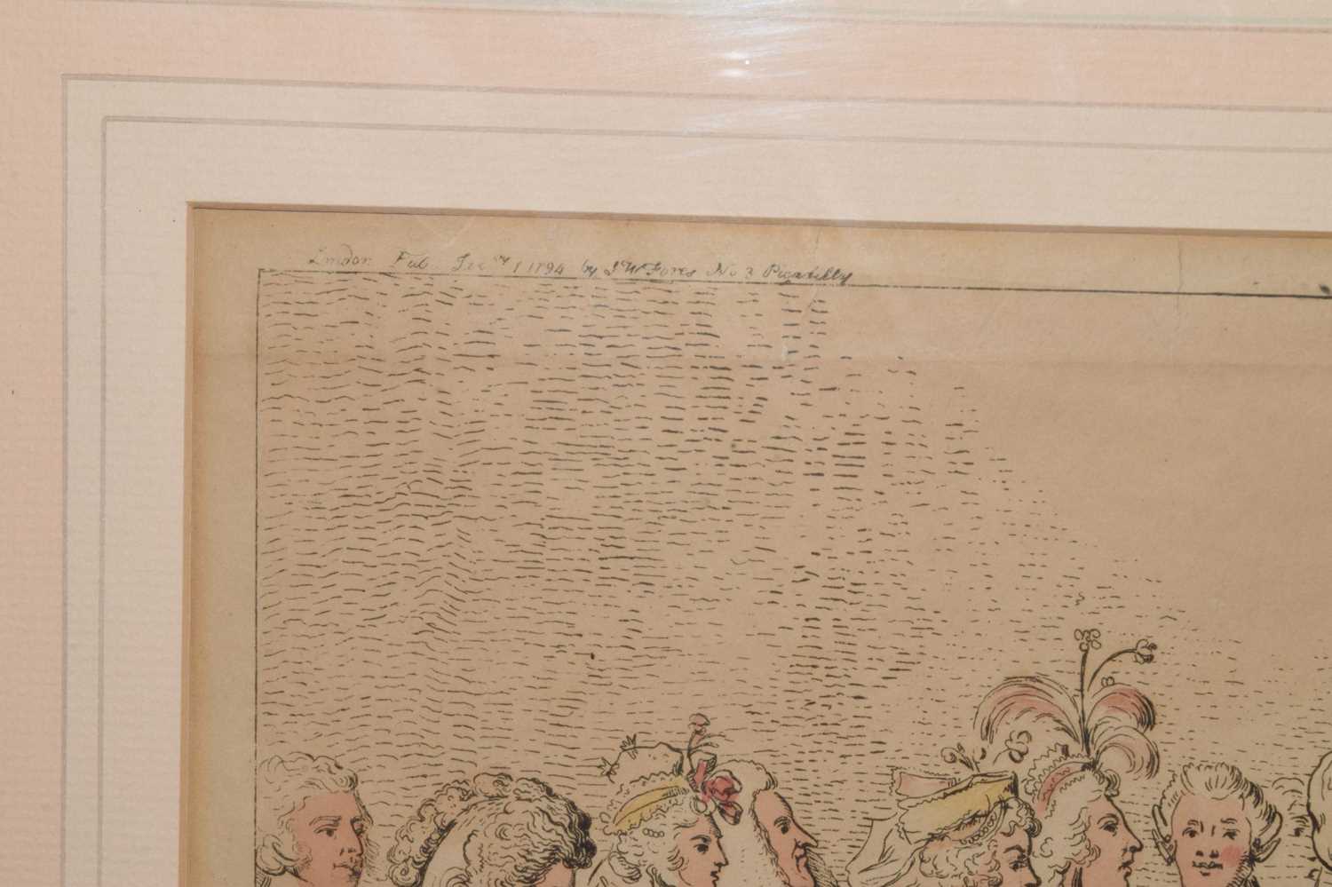 Late 18th century coloured print - 'A Peep at the Plenipo-!!!' - Image 2 of 8