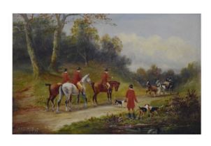 Henry Harris (1852-1926) - Oil on canvas - Hunting scene