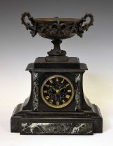 French black slate mantel clock