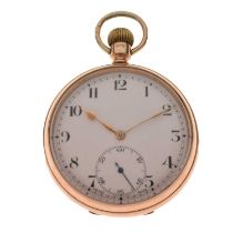 George V 9ct gold open-faced pocket watch