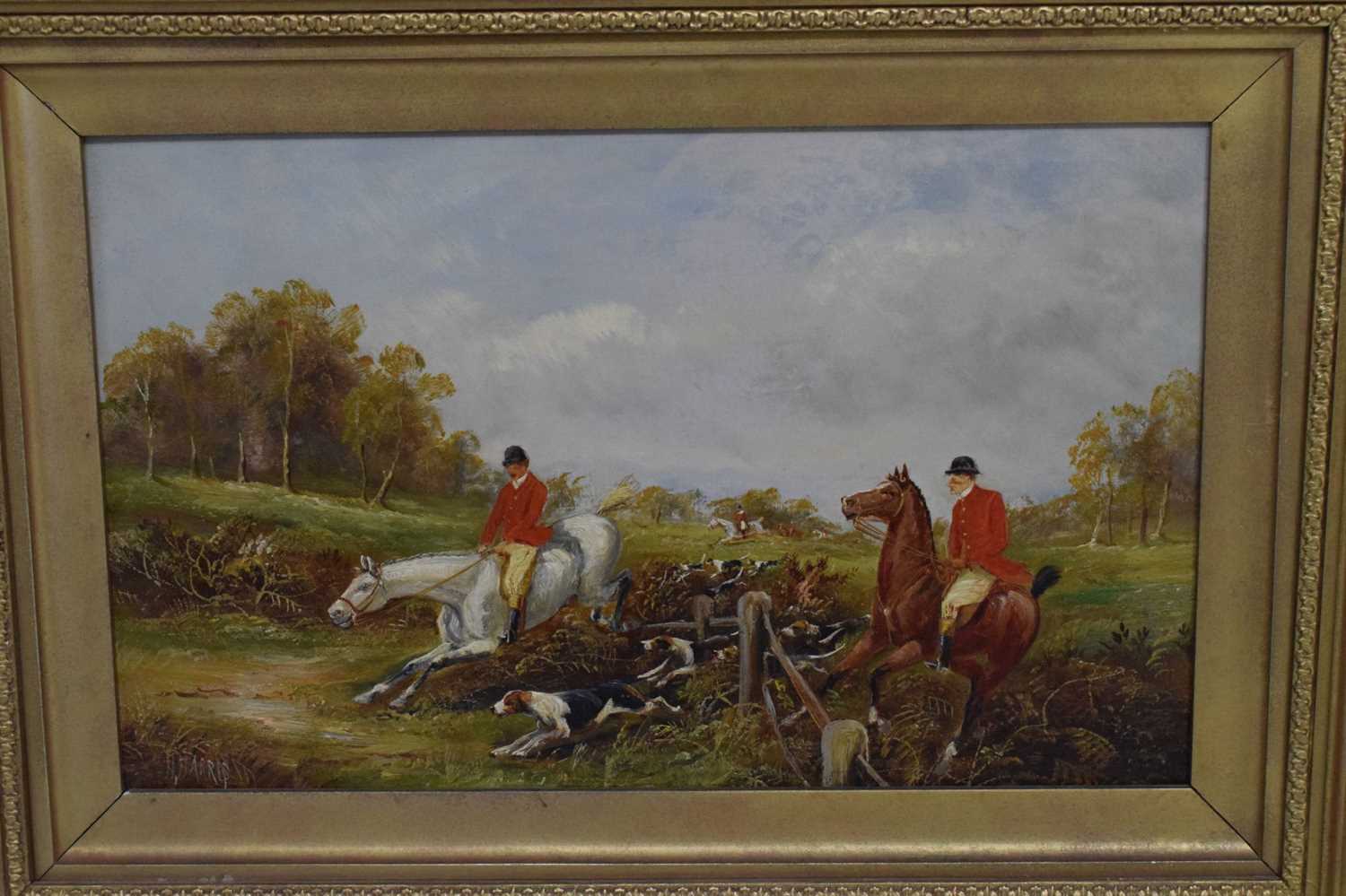 Henry Harris (1852-1926) - Three oils on canvas - Hunting scenes - Image 3 of 8