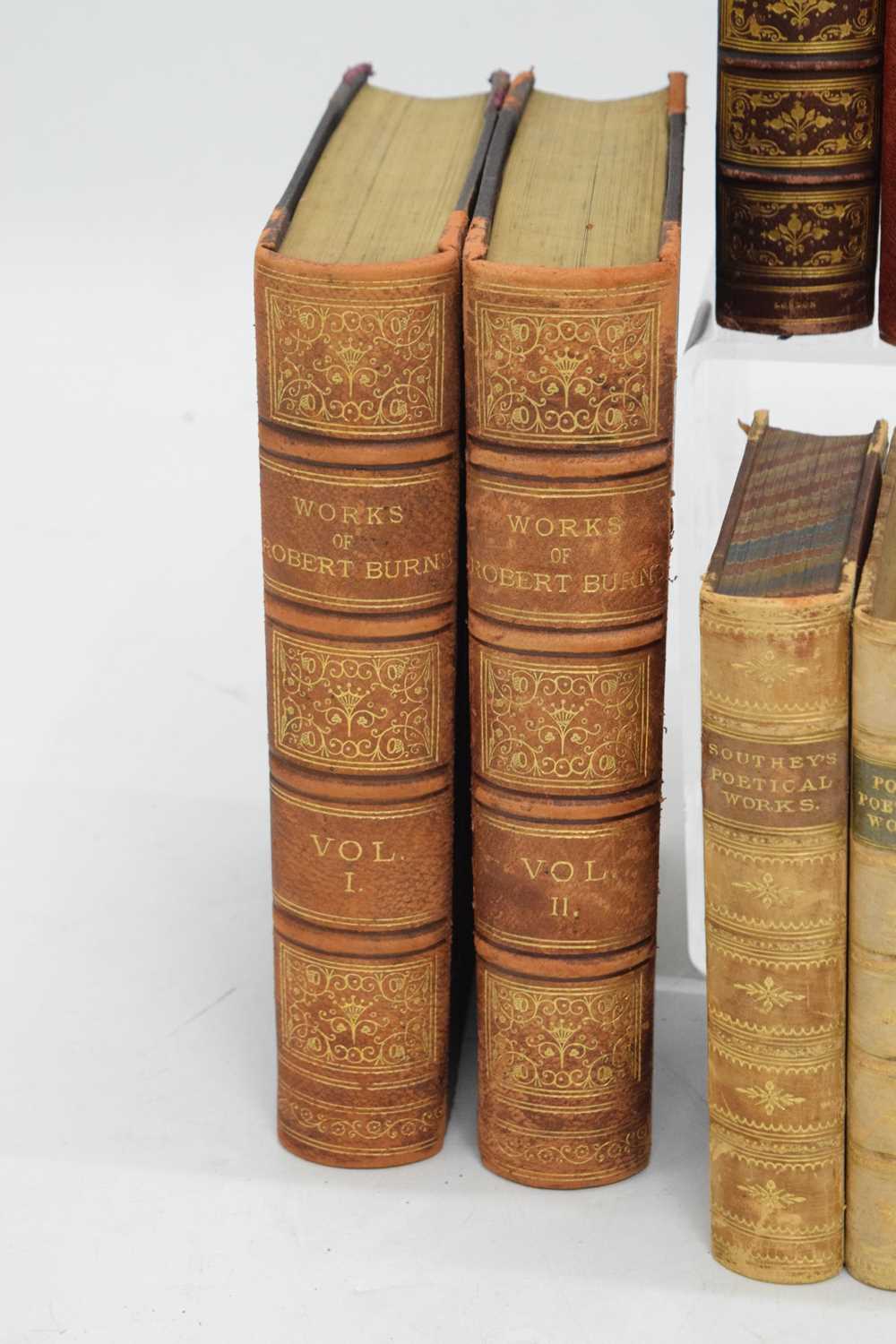 Collection of twenty-six leather-bound nineteenth century poetry books - Image 7 of 16