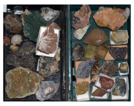 Approximately thirty geology specimens of rocks, crystals, etc