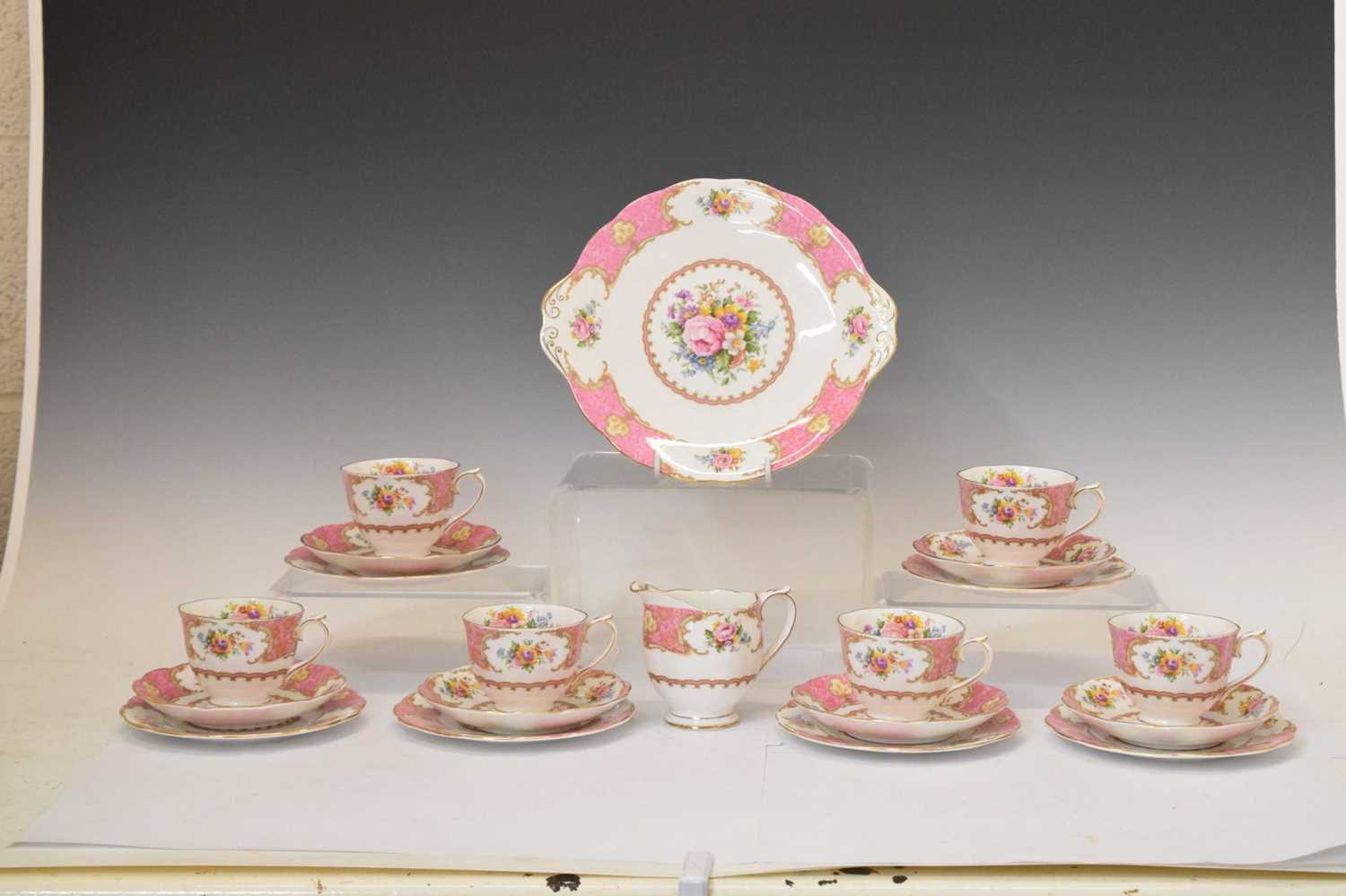 Royal Albert Lady Carlyle six person tea set - Image 9 of 9