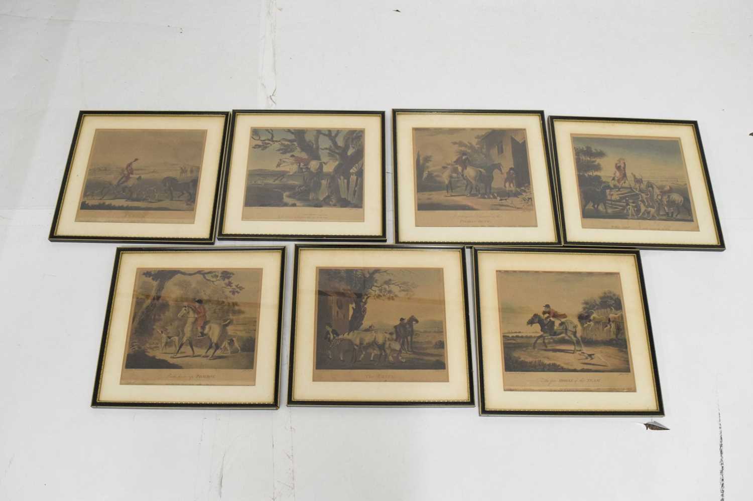 After Charles Loraine Smith (1751-1835) - Set of seven hunting hand coloured aquatints - Image 8 of 8