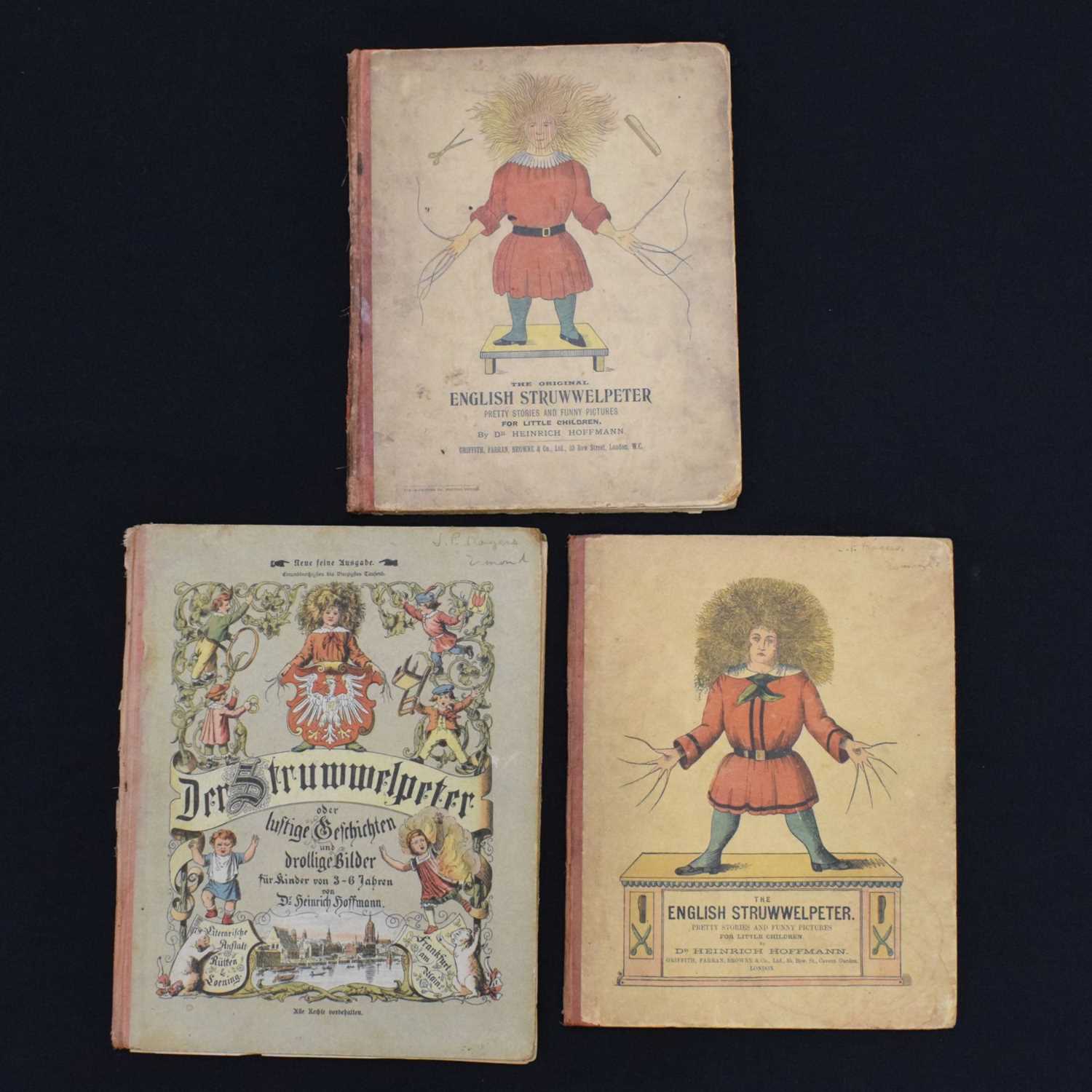 'Der Struwwelpeter' by Dr Heinrich Hoffman, German and English editions